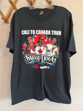 Snoop Dogg Black Cali to Canada Tour Graphic Concert T-Shirt Size XL